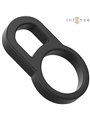 Intense Bobby - Doppio Anello Fallico in Silicone Nero