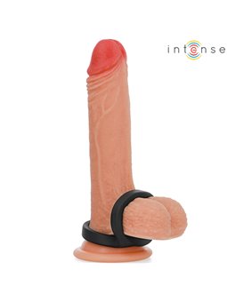 Intense - Bobby Double Silicone Penis Ring Black