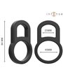 Intense - Bobby Double Silicone Penis Ring Black