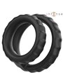 Intense Dewey - Doppio Anello Fallico in Silicone Nero