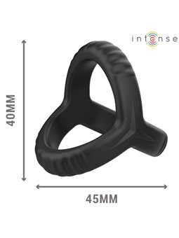 Intense - Carson Double Silicone Penis Ring Black Model 4