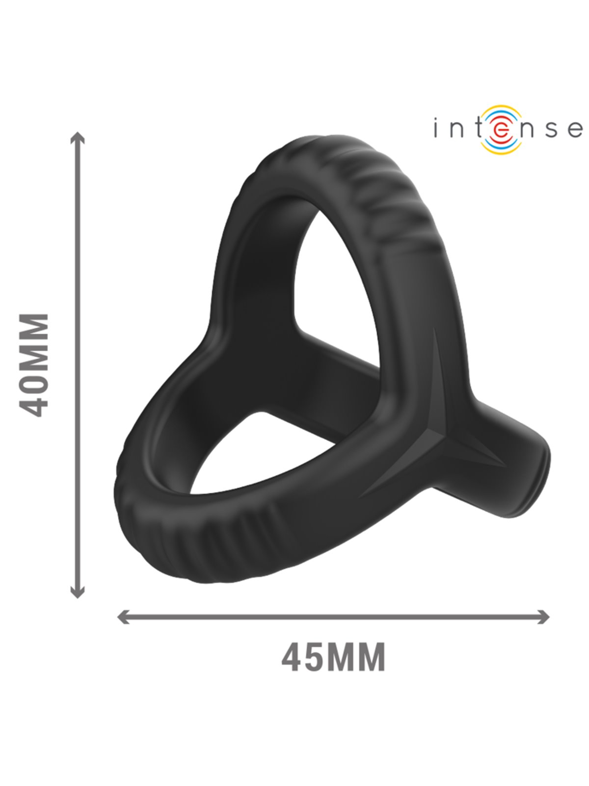 Intense - Carson Double Silicone Penis Ring Black Model 4