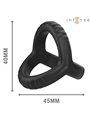 Intense Carson - Doppio Anello Fallico in Silicone Nero