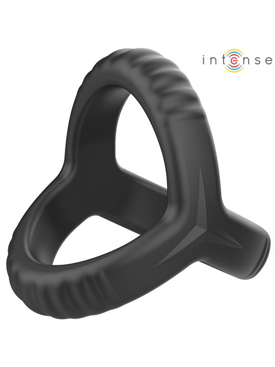 Intense - Carson Double Silicone Penis Ring Black Model 4