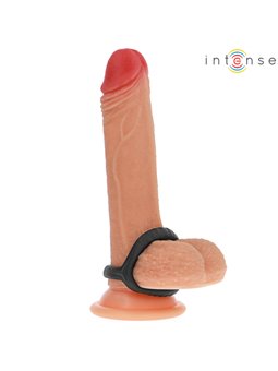 Intense - Carson Double Silicone Penis Ring Black Model 4