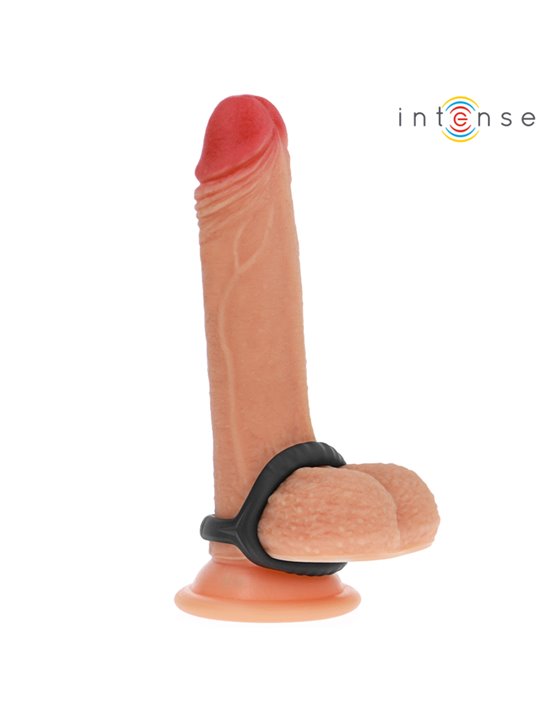 Intense Carson - Doppio Anello Fallico in Silicone Nero