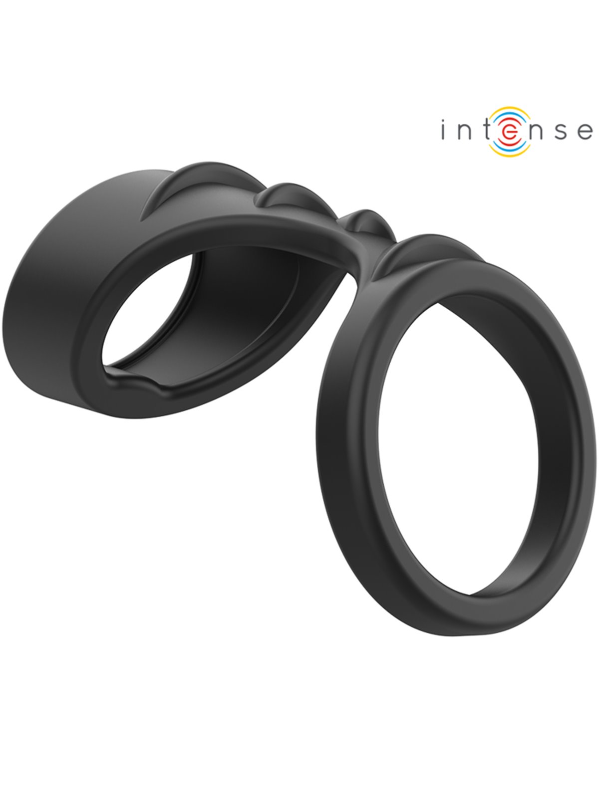 Intense - Theo Double Silicone Penis Ring Black Model 3