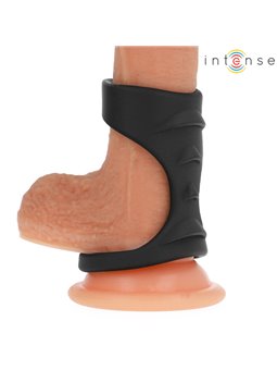 Intense Theo - Doppio Anello Fallico in Silicone Nero