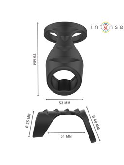 Intense Theo - Doppio Anello Fallico in Silicone Nero