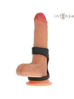 Intense Theo - Doppio Anello Fallico in Silicone Nero