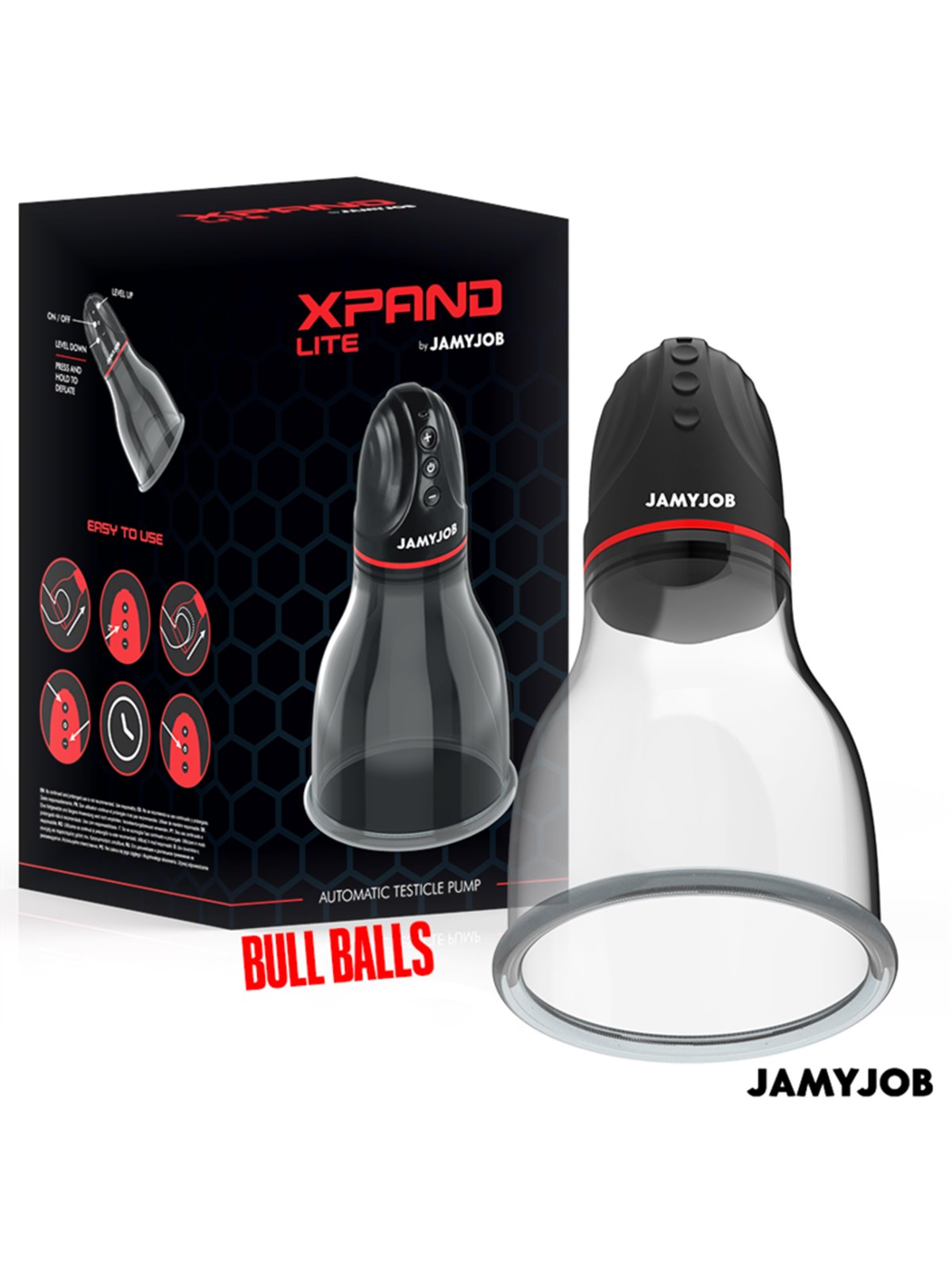 Jamyjob - Xpand Lite Automatic Testic Pump 3 Suction Levels Grey