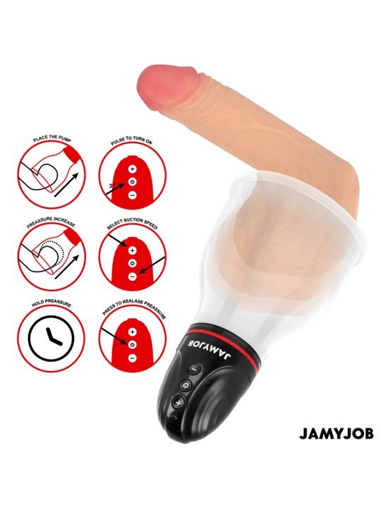 Jamyjob Xpand - Pompa per i Testicoli 3 Livelli di Aspirazione Grigio