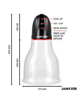Jamyjob Xpand - Pompa per i Testicoli 3 Livelli di Aspirazione Grigio