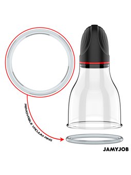 Jamyjob Xpand - Pompa per i Testicoli 3 Livelli di Aspirazione Grigio