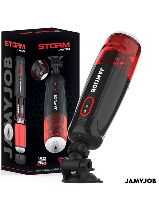 Jamyjob Storm - Masturbatore Uomo con Aspirazione e Vibrazione