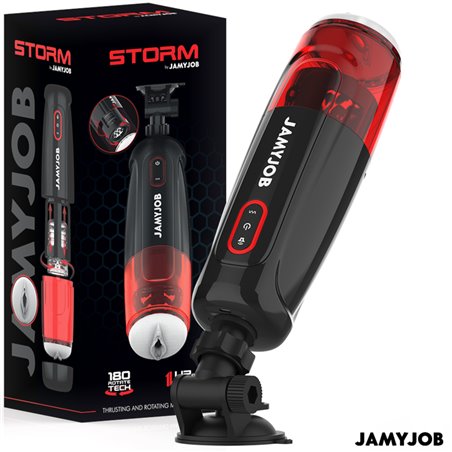 Jamyjob Storm - Masturbatore Uomo con Aspirazione e Vibrazione