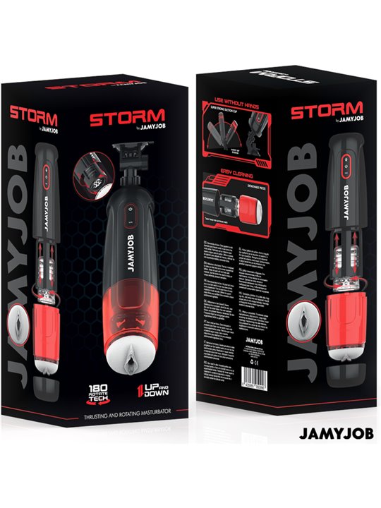 Jamyjob Storm - Masturbatore Uomo con Aspirazione e Vibrazione