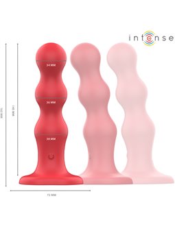 Intense - Cody Vibrator With Suction Cup Red Remote Control