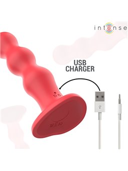 Intense Cody - Vibratore in Silicone con Ventosa e Telecomando Rosso