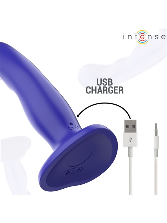 Intense Shorty - Vibratore in Silicone con Ventosa e Telecomando Rosso