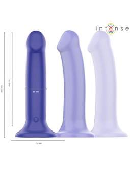 Intense - Victoria Vibrator With Suction Cup 10 Vibrations Dark Blue Remote Control