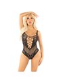 Leg Avenue - Body a Rete e Strass senza Cuciture Nero Taglia Unica