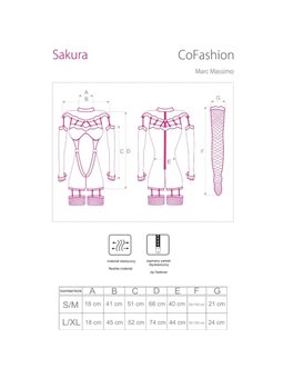 Livco Corsetti Sakura CF 90357 - Bodystocking Pizzo e Lattice Nero L/XL
