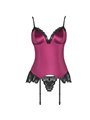 Livco Corsetti Fashion - Agrafena Cf 90436 Corset + Thong Burgundy S/M