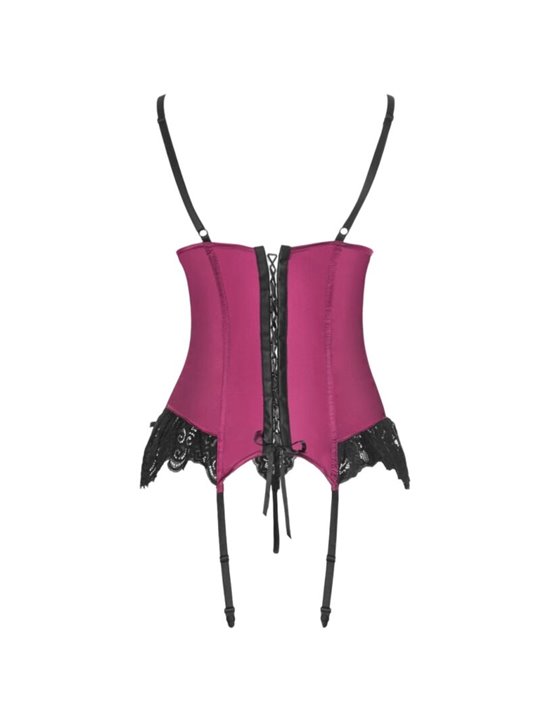 Livco Corsetti Fashion - Agrafena Cf 90436 Corset + Thong Burgundy S/M