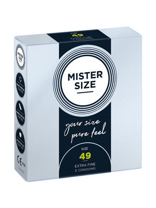 Mister Size - Preservativi Taglia S 49 Mm (3 Unità)
