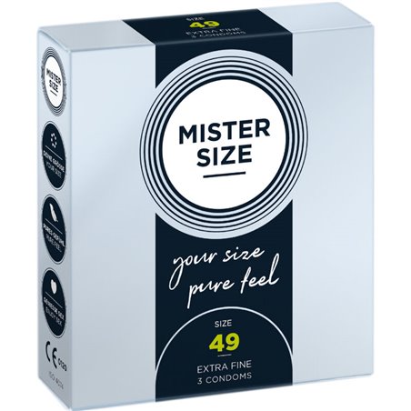 Mister Size - Preservativi Taglia S 49 Mm (3 Unità)