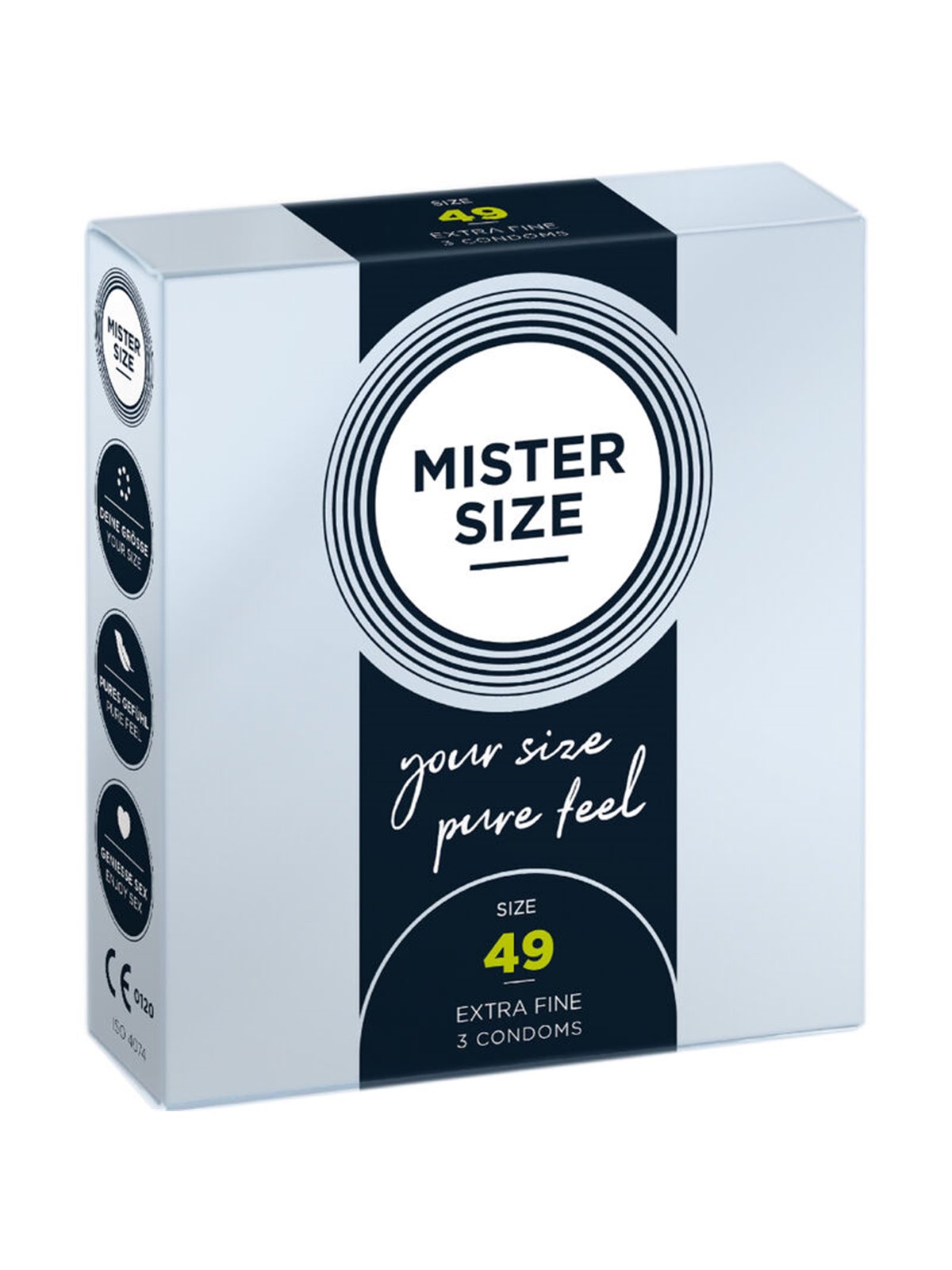 Mister Size - Preservativi Taglia S 49 Mm (3 Unità)