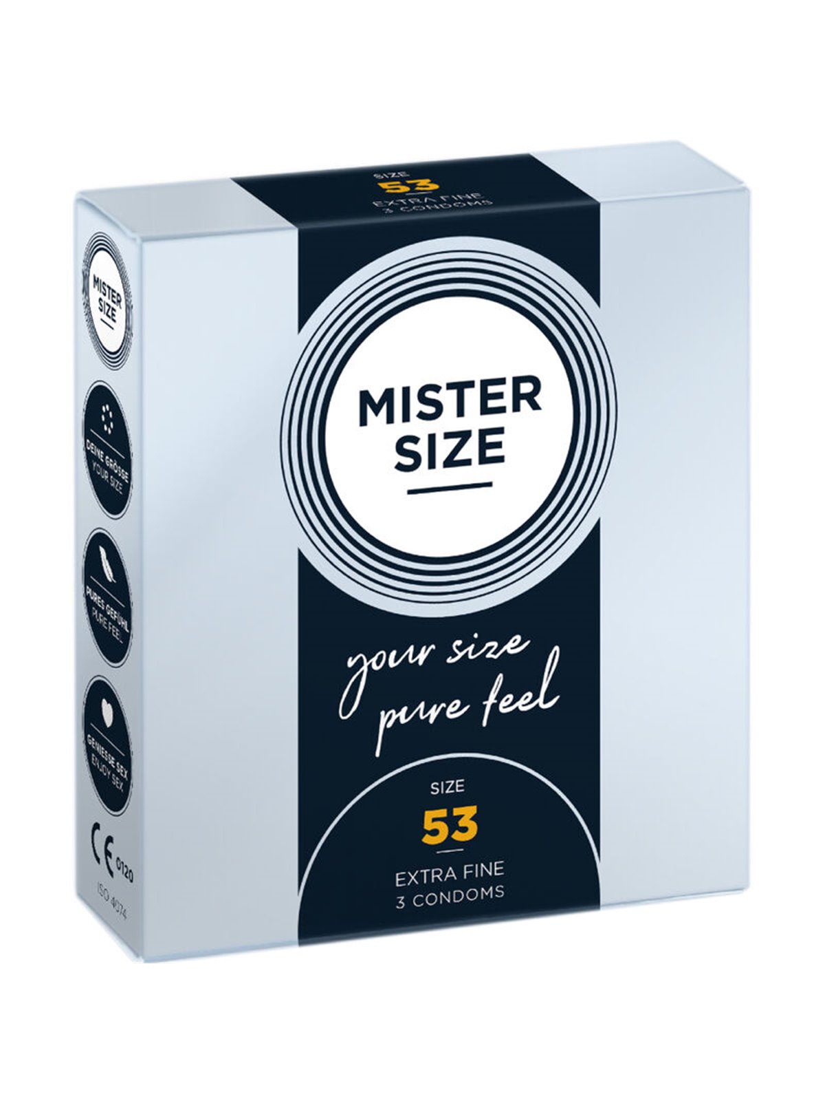 Mister Size - Preservativi Taglia M 53 Mm (3 Unità)