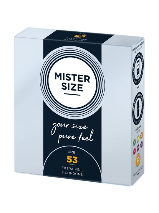 Mister Size - Preservativi Taglia M 53 Mm (3 Unità)