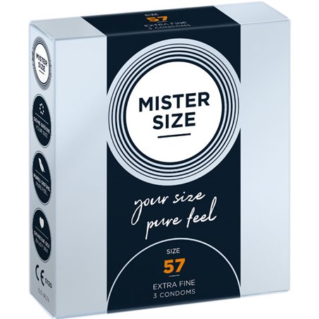 Mister Size - Preservativi Taglia L 57 Mm (3 Unità)