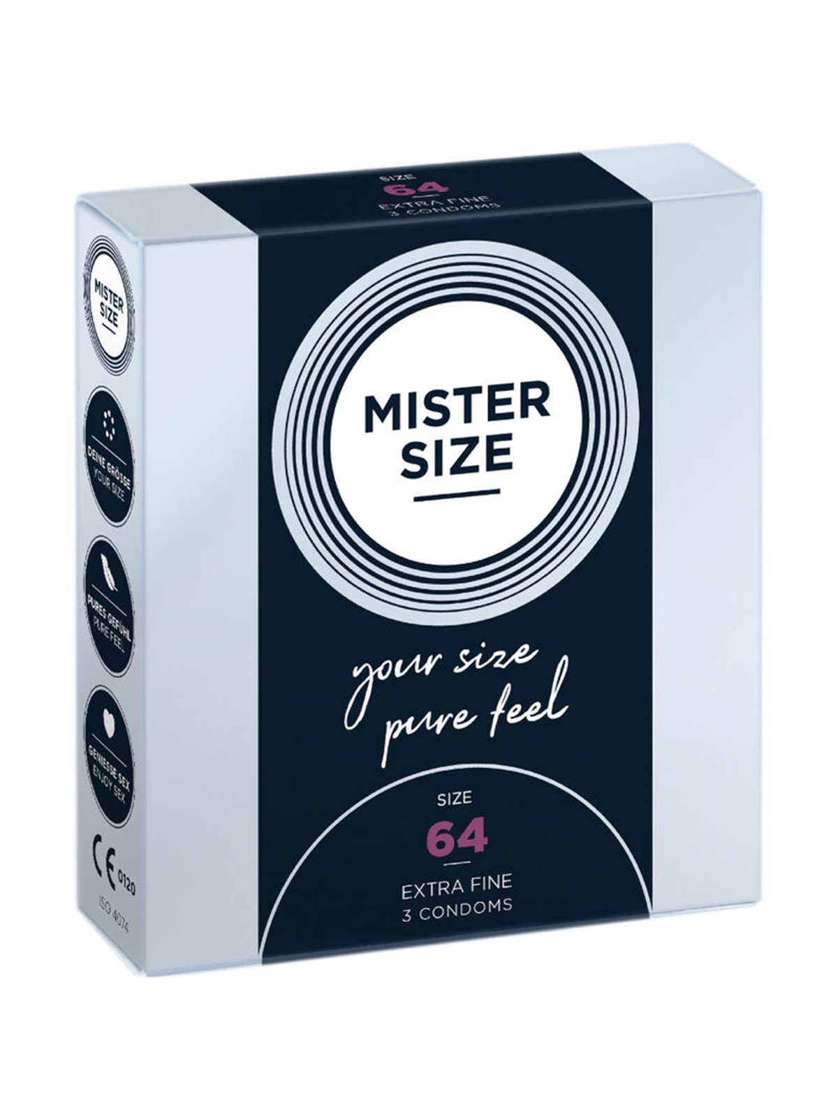 Mister Size - Preservativi Taglia XXL 64 Mm (3 Unità)