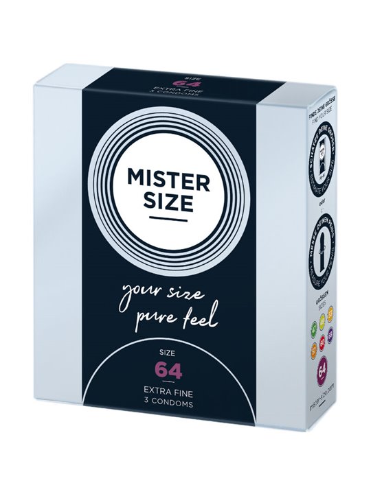 Mister Size - Preservativi Taglia XXL 64 Mm (3 Unità)