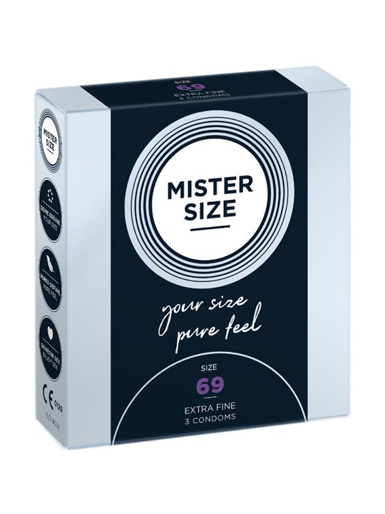 Mister Size - Preservativi Taglia XXXL 69 Mm (3 Unità)