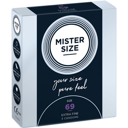 Mister Size - Preservativi Taglia XXXL 69 Mm (3 Unità)