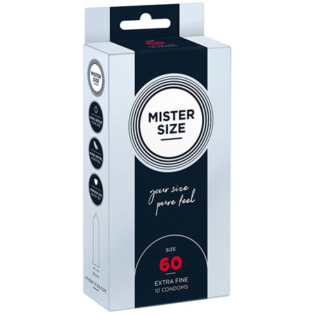 Mister Size - Preservativi Taglia XL 60 Mm (10 Unità)