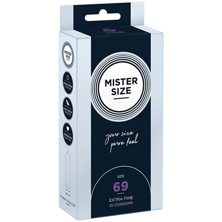 Mister Size - Preservativi Taglia XXXL 69 Mm (10 Unità)