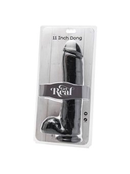 Get Real - Dildo 28 CM with Balls Black