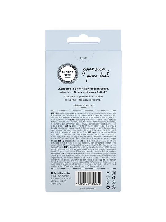 Mister Size - Preservativi Taglia XXXL 69 Mm (10 Unità)