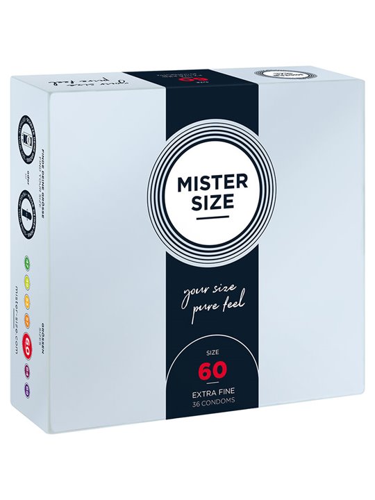 Mister Size - Preservativi Taglia XL 60 Mm (36 Unità)