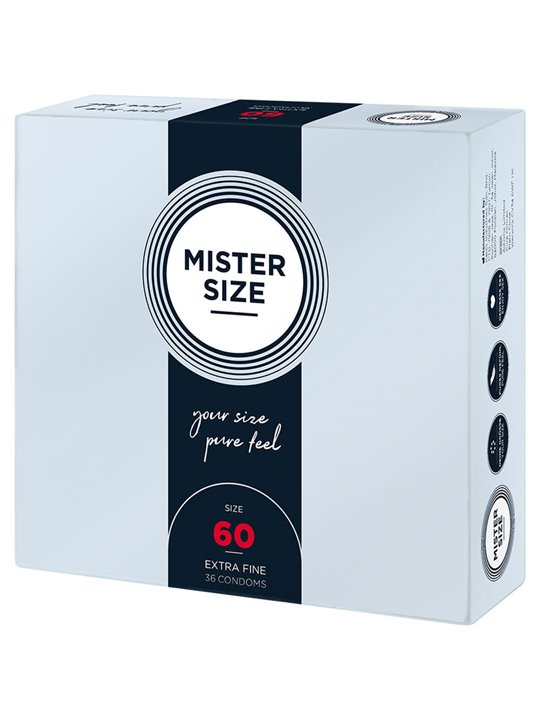 Mister Size - Preservativi Taglia XL 60 Mm (36 Unità)