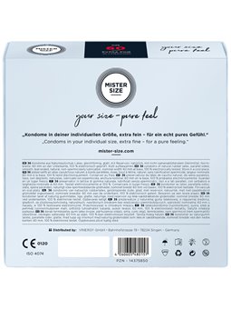 Mister Size - Preservativi Taglia XL 60 Mm (36 Unità)