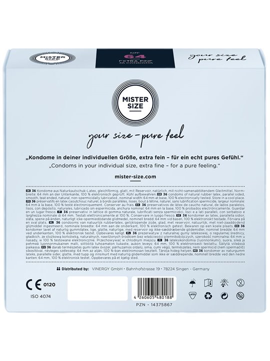 Mister Size - Condoms Size Xxl 64 Mm (36 Units)