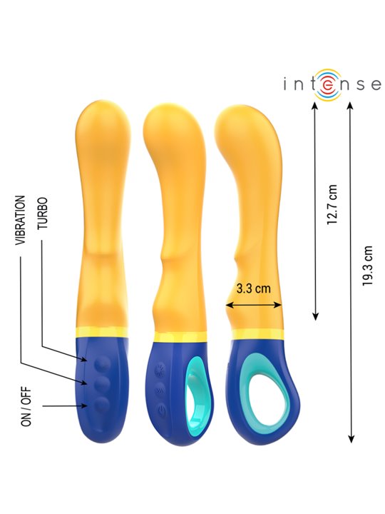 Intense Shaggy - Vibratore Punto G in Silicone Giallo