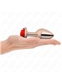 Kink - Pink Gold Anal Plug With Red Rose L