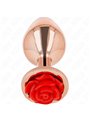 Kink - Pink Gold Anal Plug With Red Rose S